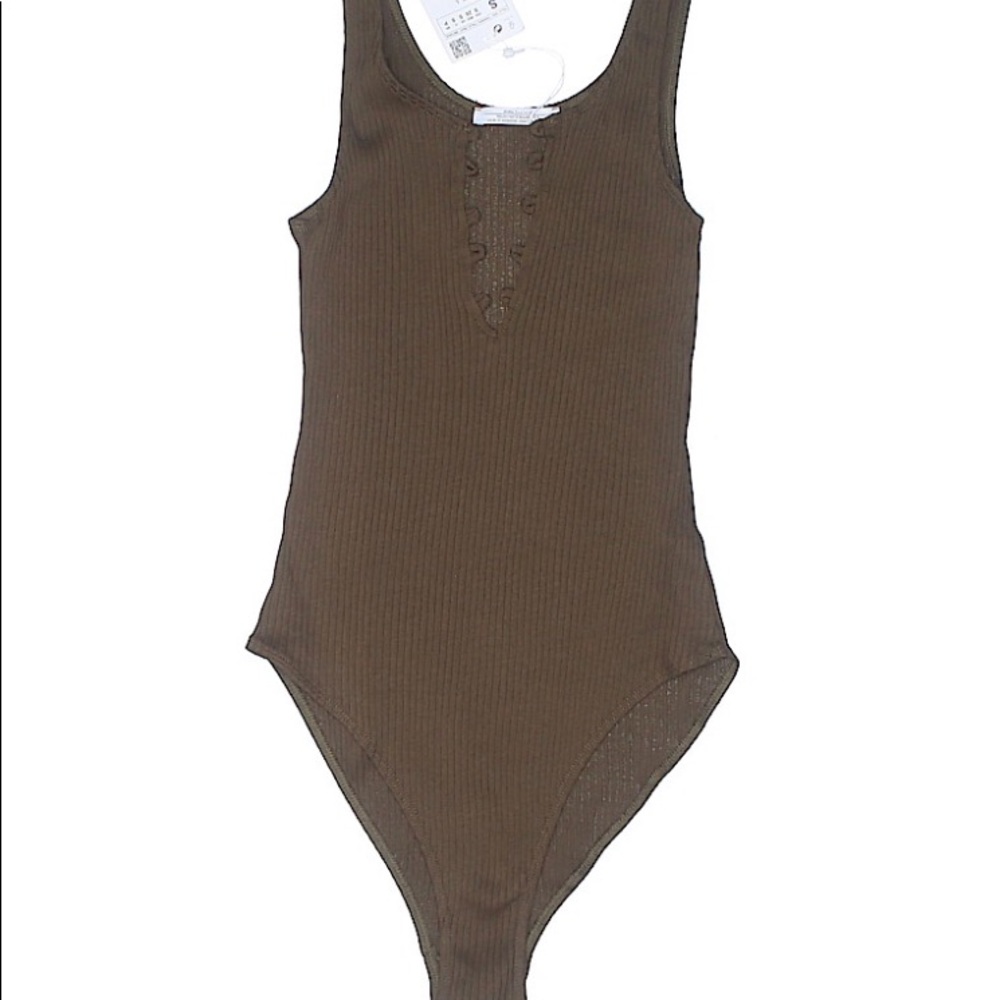 Zara Navy Green Bodysuit (S)